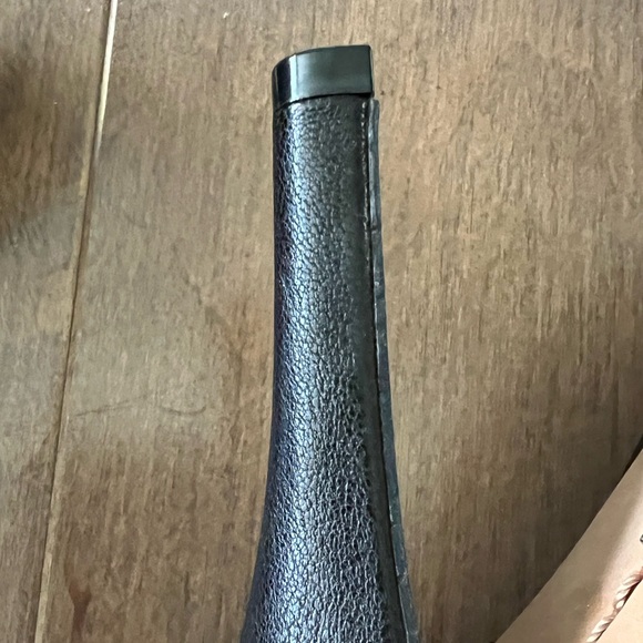 Vince Camuto Black Aviator Sheep High Heeled Bootie - Picture 5 of 6